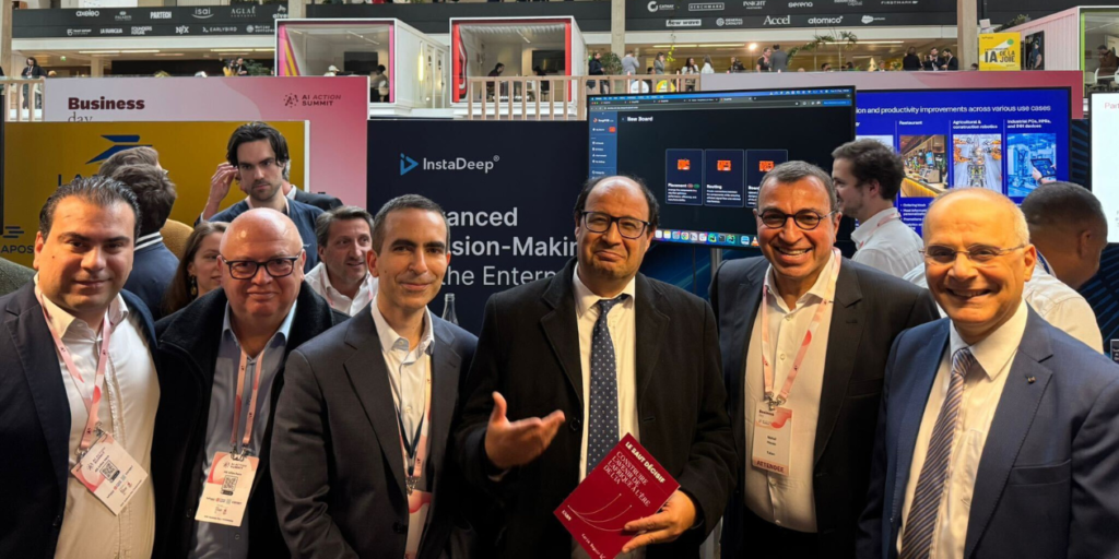 The Tunisian Delegation visits the InstaDeep booth, with a look at Karim’s manifesto